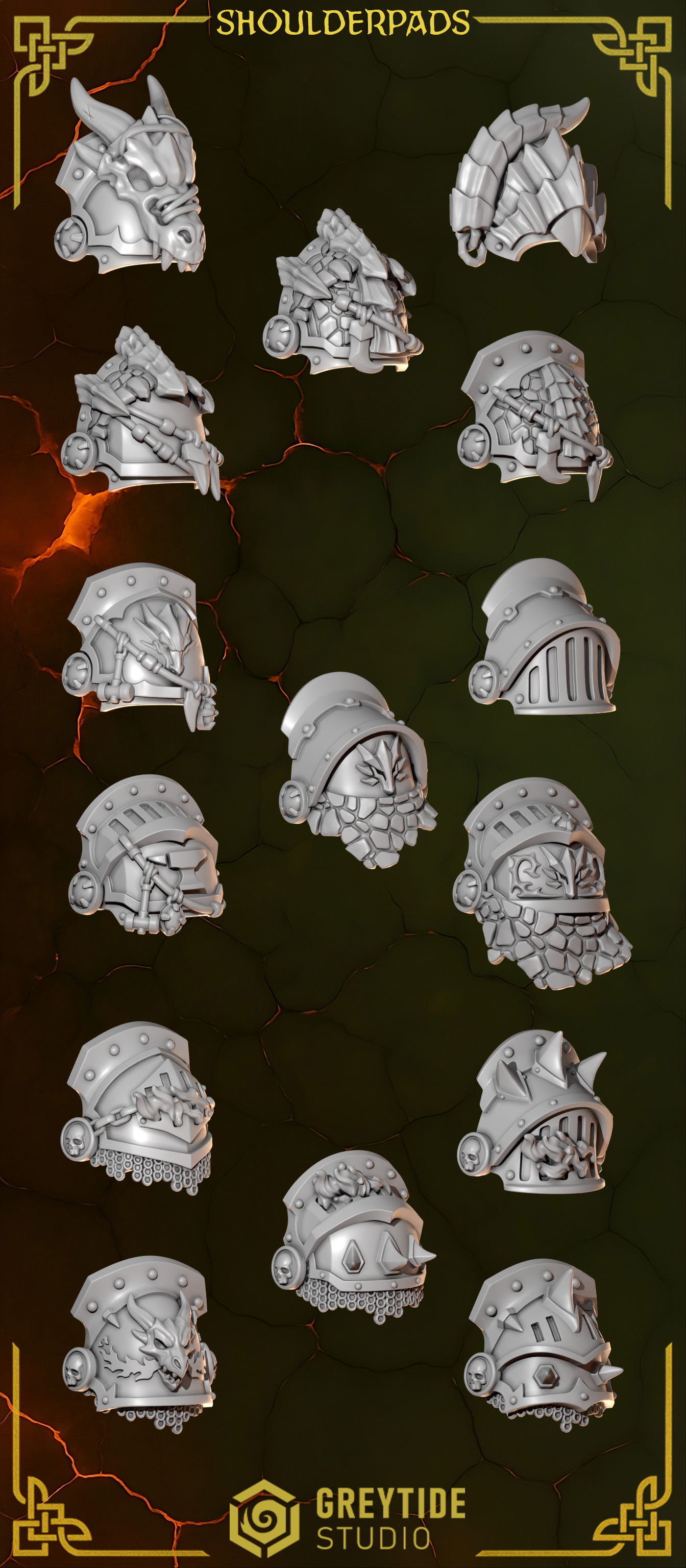 Accessori The Anvil Wardens 32 Mm GreyTide Studio - Resina Per Wargaming