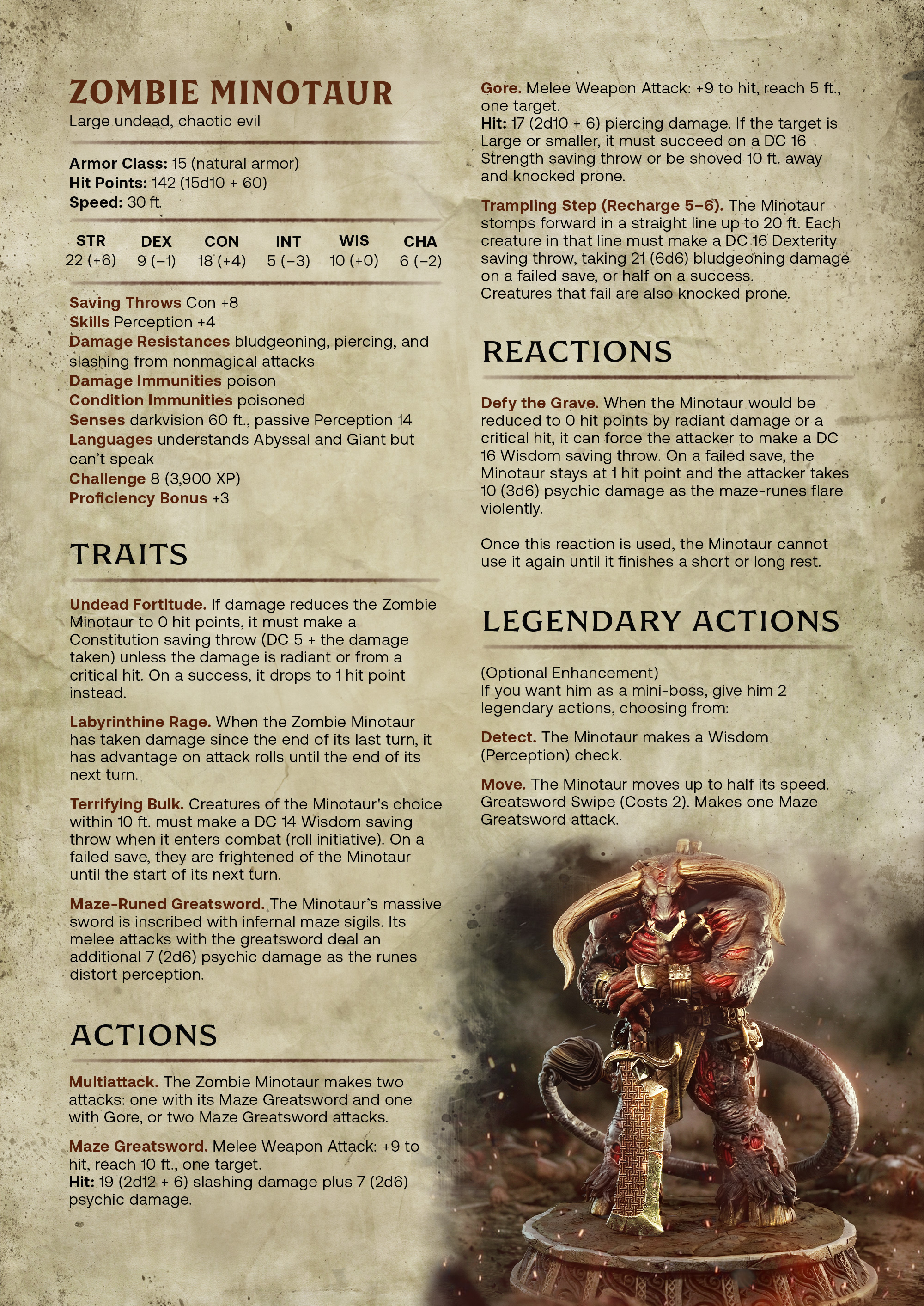 January Release - Zombie Minotaur. February Release Preview