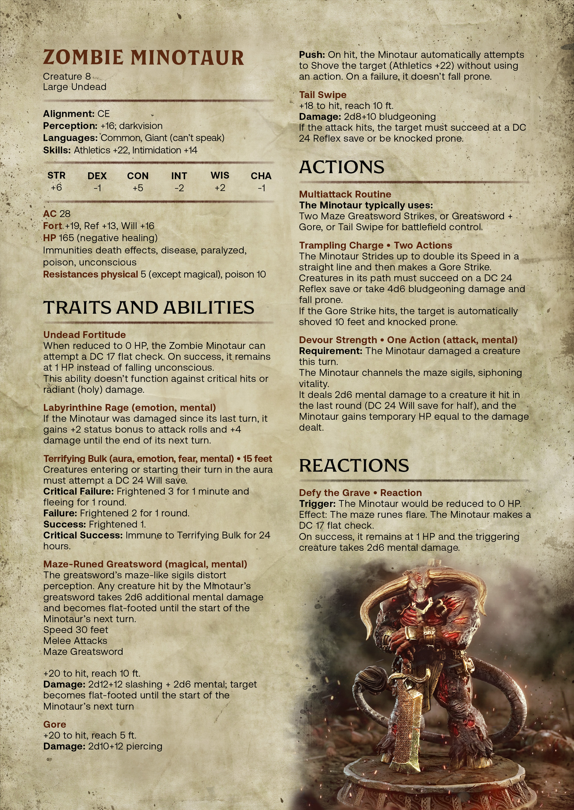 January Release - Zombie Minotaur. February Release Preview