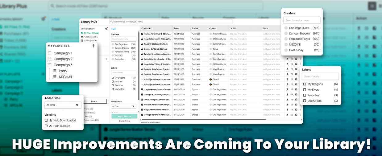 HUGE Improvements Are Coming To Your Library! - MyMiniFactory Blog