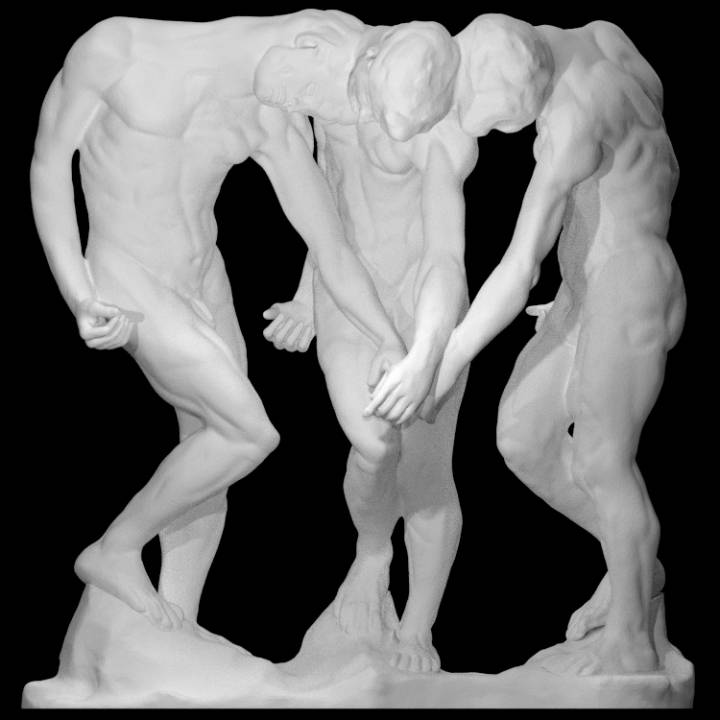 3D Printable The Three Shades at The Musée Rodin, Paris by Musée Rodin