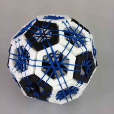 Truncated icosahedron puzzle 3D model