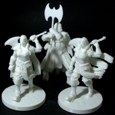 Human Barbarian Miniatures 3D model by Miguel Zavala