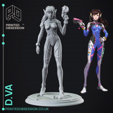 Overwatch - D.Va Full figurine 3D model by Printed Obsession