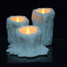 Melting Candle Tea Light Candle Holders 3D model by Tanya Wiesner