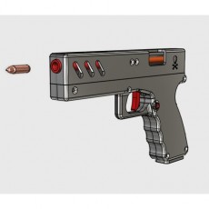 Model Handgun - Fully functional toy with magazine and bullets! 3D model