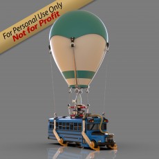 Fortnite Battle Bus 3D model