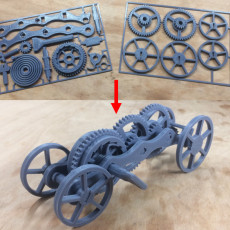 Fully 3D-printable wind-up car gift card 3D model