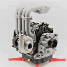 Mazda RX7 Wankel Rotary Engine 13B-REW - Working Model 3D model