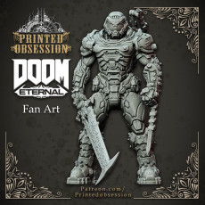 Doom Guy - Doom Eternal - 30cm Model 3D model by Printed Obsession
