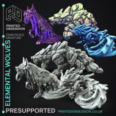 FREE Elemental Wolves - Pack 2 - 32 mm scale 3D model by Printed Obsession
