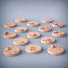 15 25mm AMAZONS Bases - Free Bundle 3D model