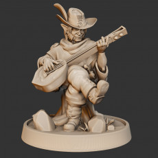 KICKSTARTER FREE ''Halfling Bard" Presupported 3D Model 3D model by The Master Forge