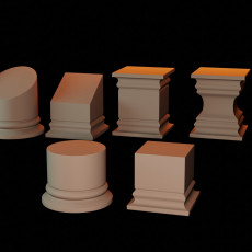 Display plinths 3D model by Ogareg Miniatures