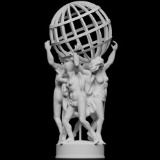The Four Parts of the World Holding the Celestial Sphere 3D model