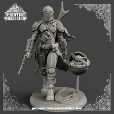 The Mandalorian - Star Wars Fanart - 30cm 3D model by Printed Obsession