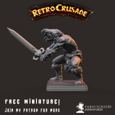 Oldhammer Barbarian Free Sample 3D model