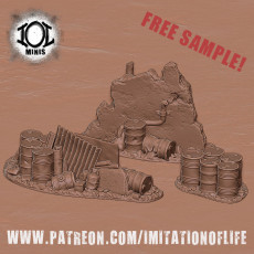 Wasteland terrain Samples 3D model