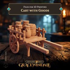 Cart with Goods 3D model