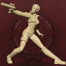 Glamorous Spacepunk Kate - Action! Pinup Display Model 3D model