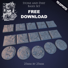 Stone And Dirt Bases - Free Download 3D model by Ronin Arts Workshop