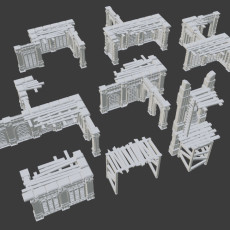 Fantasy Ruins - Basic Modular Building Blocks 3D model