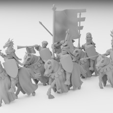 Medieval Knight Miniatures (modular, 32mm/28 heroic) 3D model by Juhász Gergely