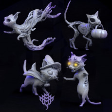 Fours Kittys of the Apocalypse...Trick or Treat Edition! 3D model