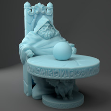 Orb Pondering Wizard ( Male Wizard / Classic Old Wizard / LOTR Meme  ) 3D model by Twin Goddess Miniatures