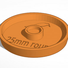 25mm round mini Base (magnetic) 3D model by Raven Miniatures