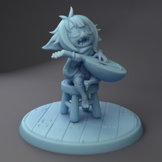 Gaz, Goblin Bard ( Female Goblin Bard with Lute ) 3D model