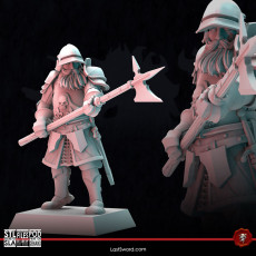 Halberdier of the Wolf Warband | Pre-Supported | 30mm Avernia 3D model