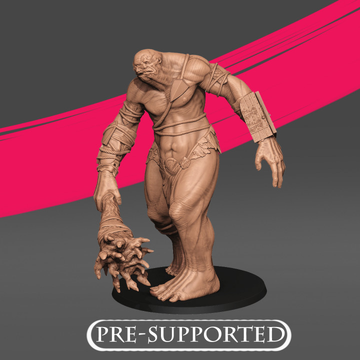 3D Printable Triclops - The Three Faced Giant by Artisan Troll