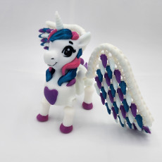 Cute Flexi Unicorn Baby 3D model by Fillifuu
