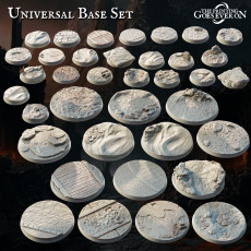 Universal Base Set - 55 Bases - Presupported and Supportless 3D model by The Printing Goes Ever On