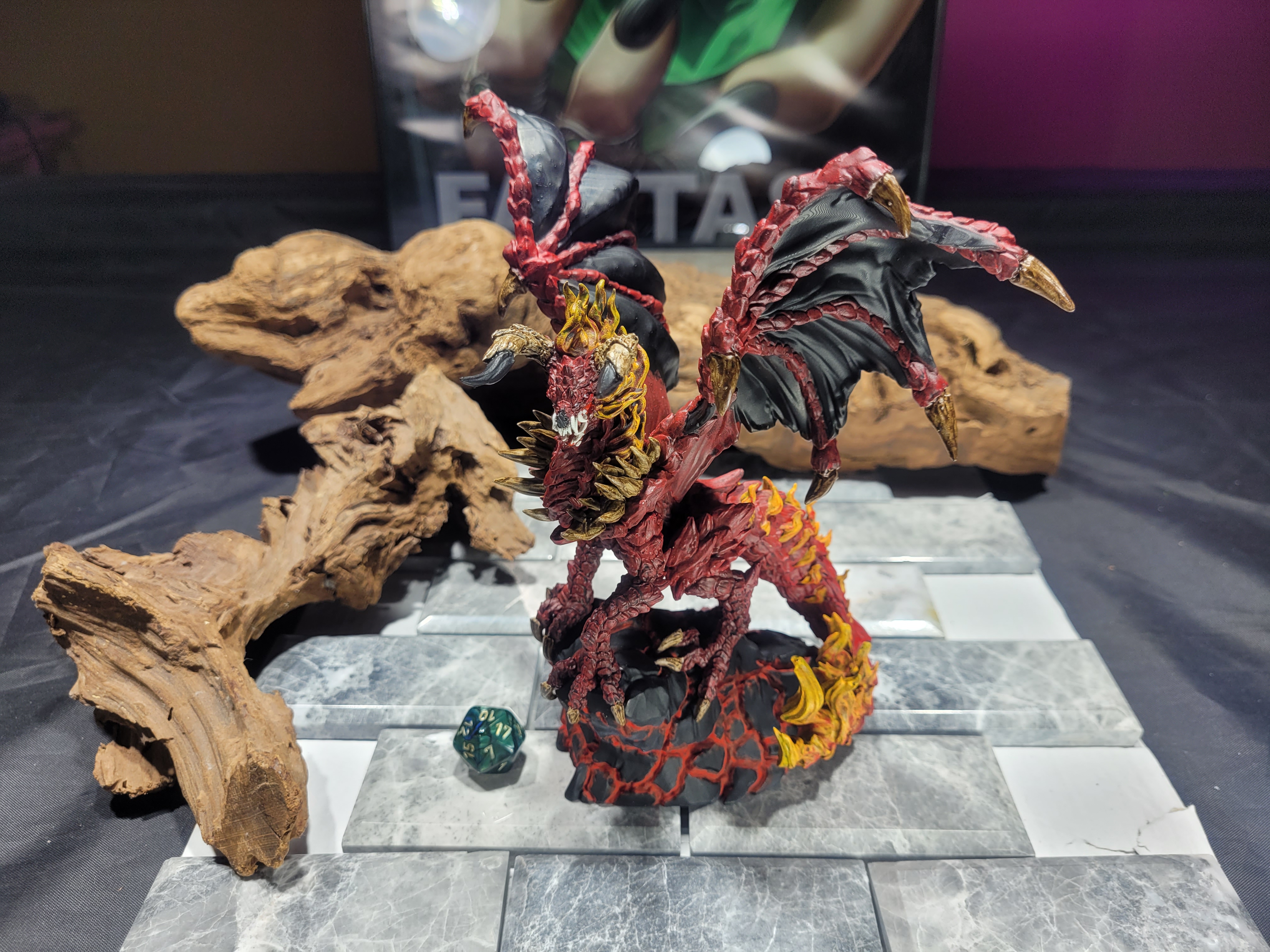 3D Print of Hell Drake - Demon Dragon - PRESUPPORTED - Illustrated