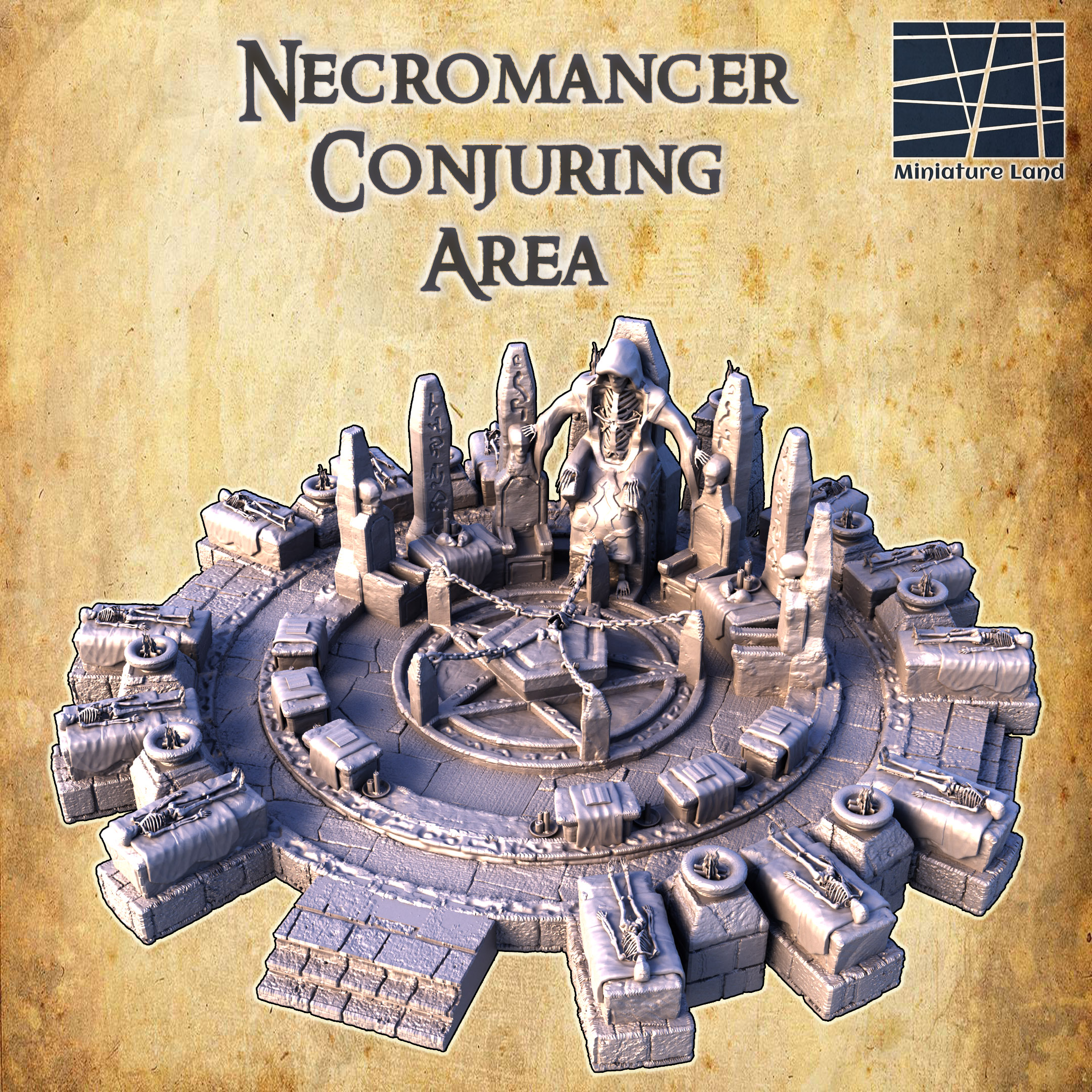 Necromancer Conjuring Area - Tabletop Terrain - 28 MM