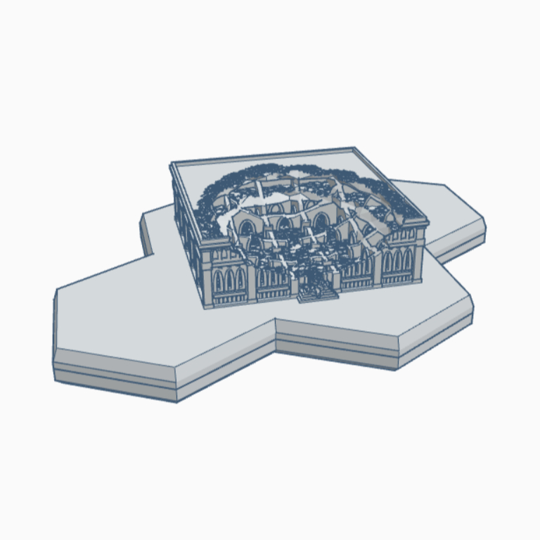Gothic Ruined Building 116 Hex Map Scale HMSGR116