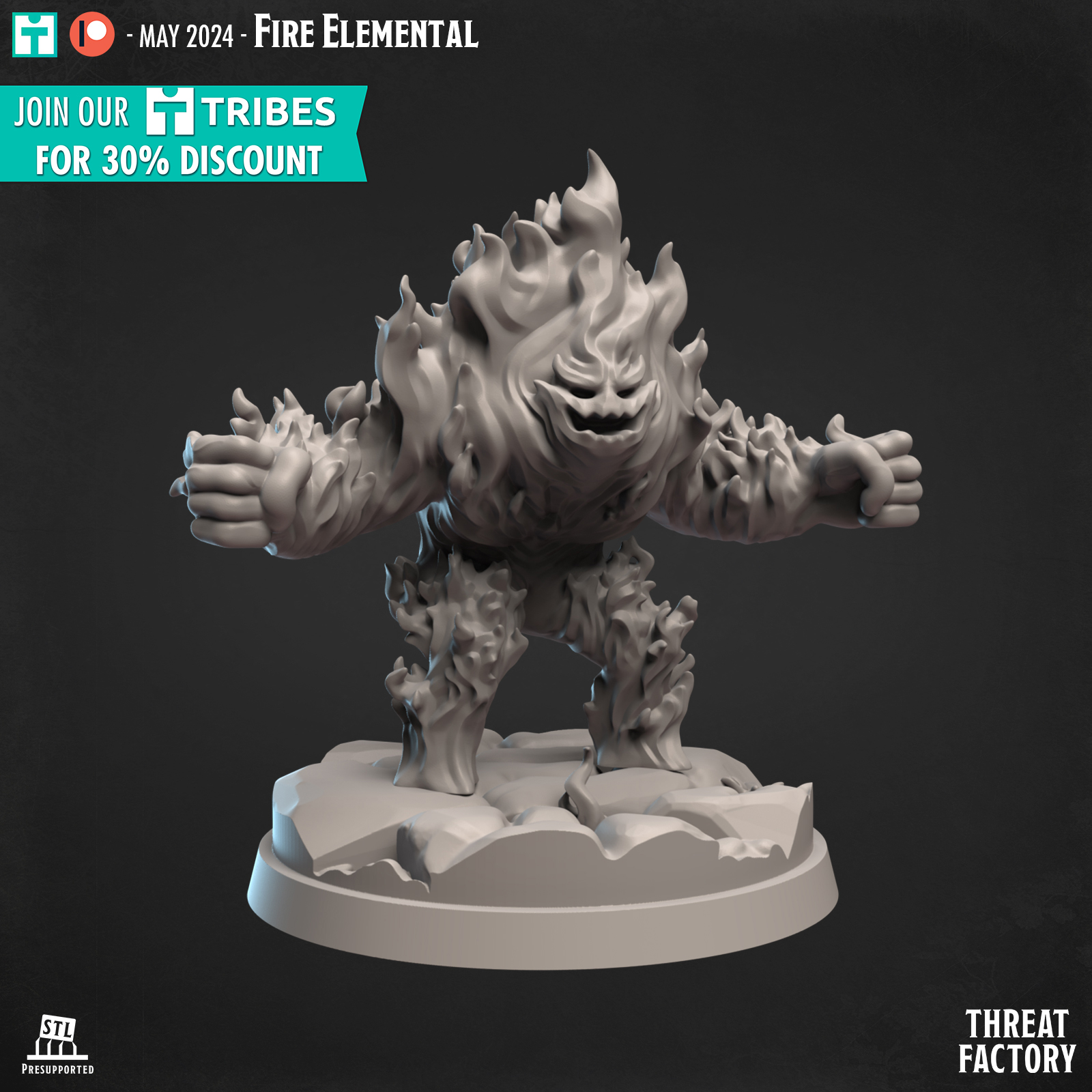 Fire elemental A (M and L size)