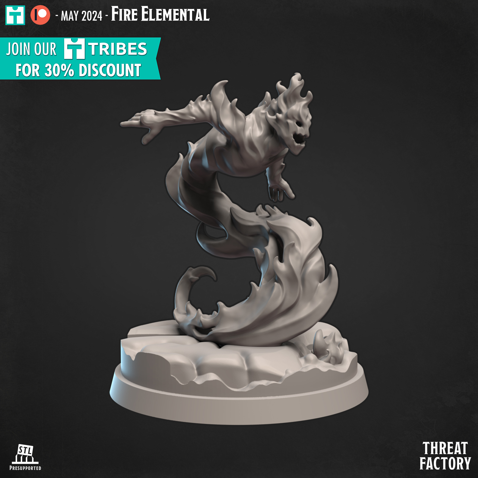 Fire elemental B (M and L size)
