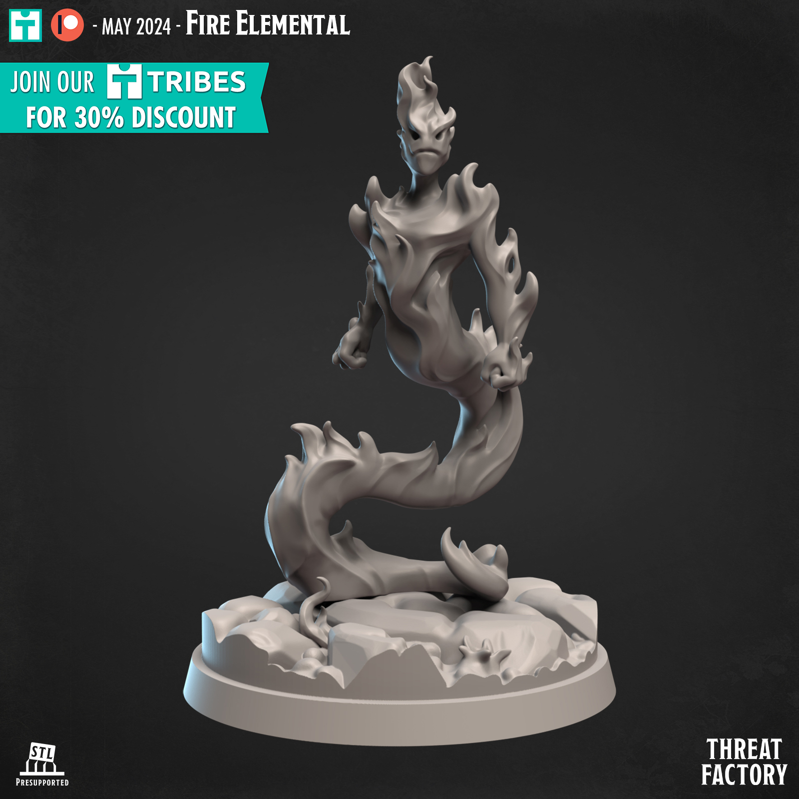 Fire elemental C (M and L size)