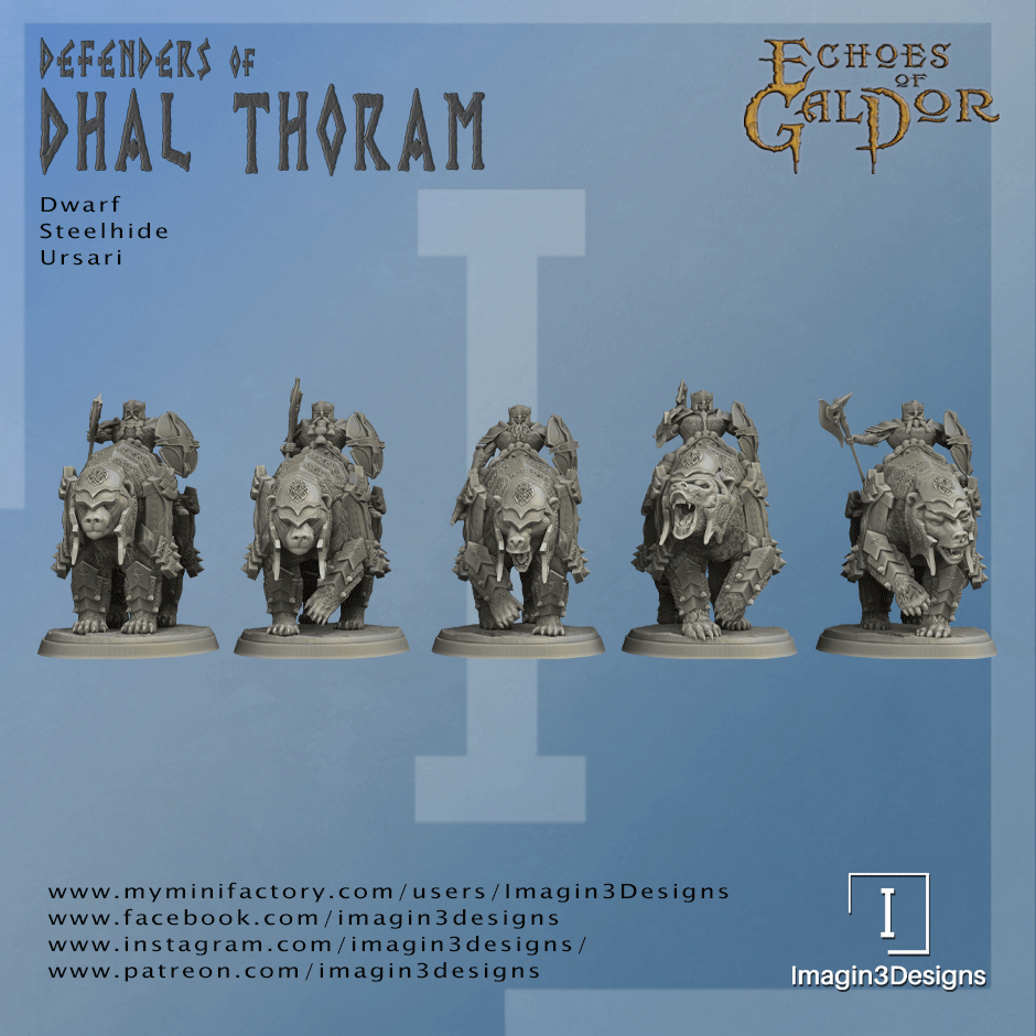 Steelhide Ursari - Dwarf Cavalry on Armored Bears