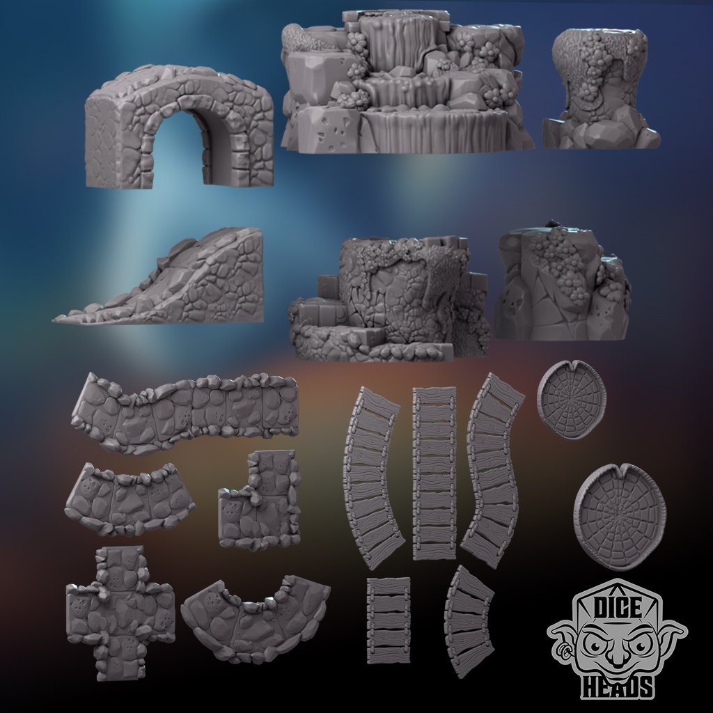 Lagoon Scatter Terrain (FDM printing)