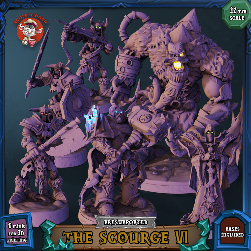 The Scourge 6 - 32mm scale pre-supported set