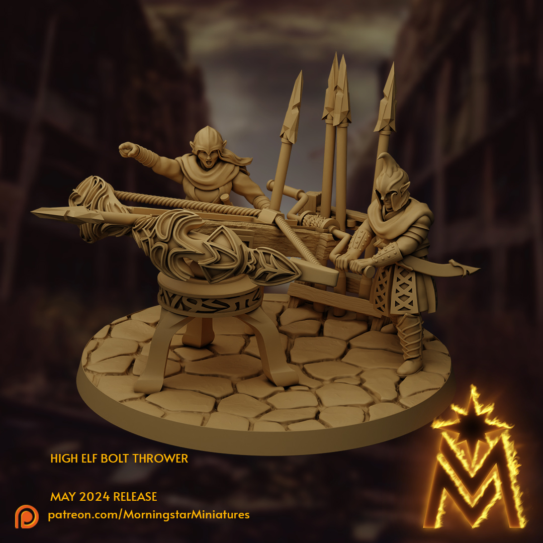 High Elf Bolt Thrower | 32mm Scale Presupported