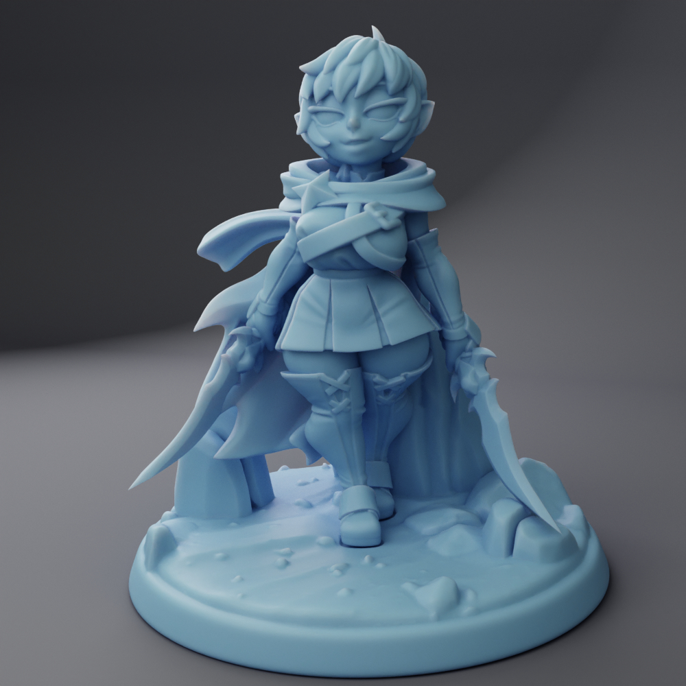 Rinny the Halfling Rogue ( Female Halfling Rogue with Daggers / Fighter / Ranger / Assassin )