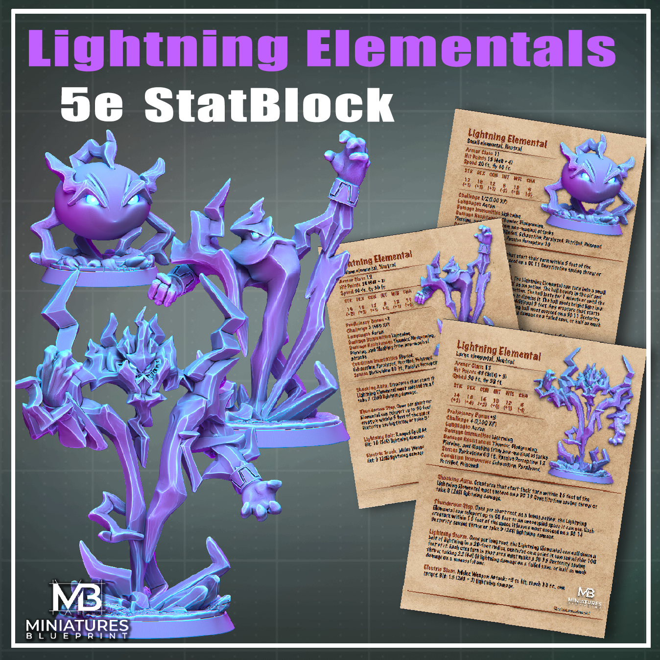 PDF - Lightning Elementals Statblock