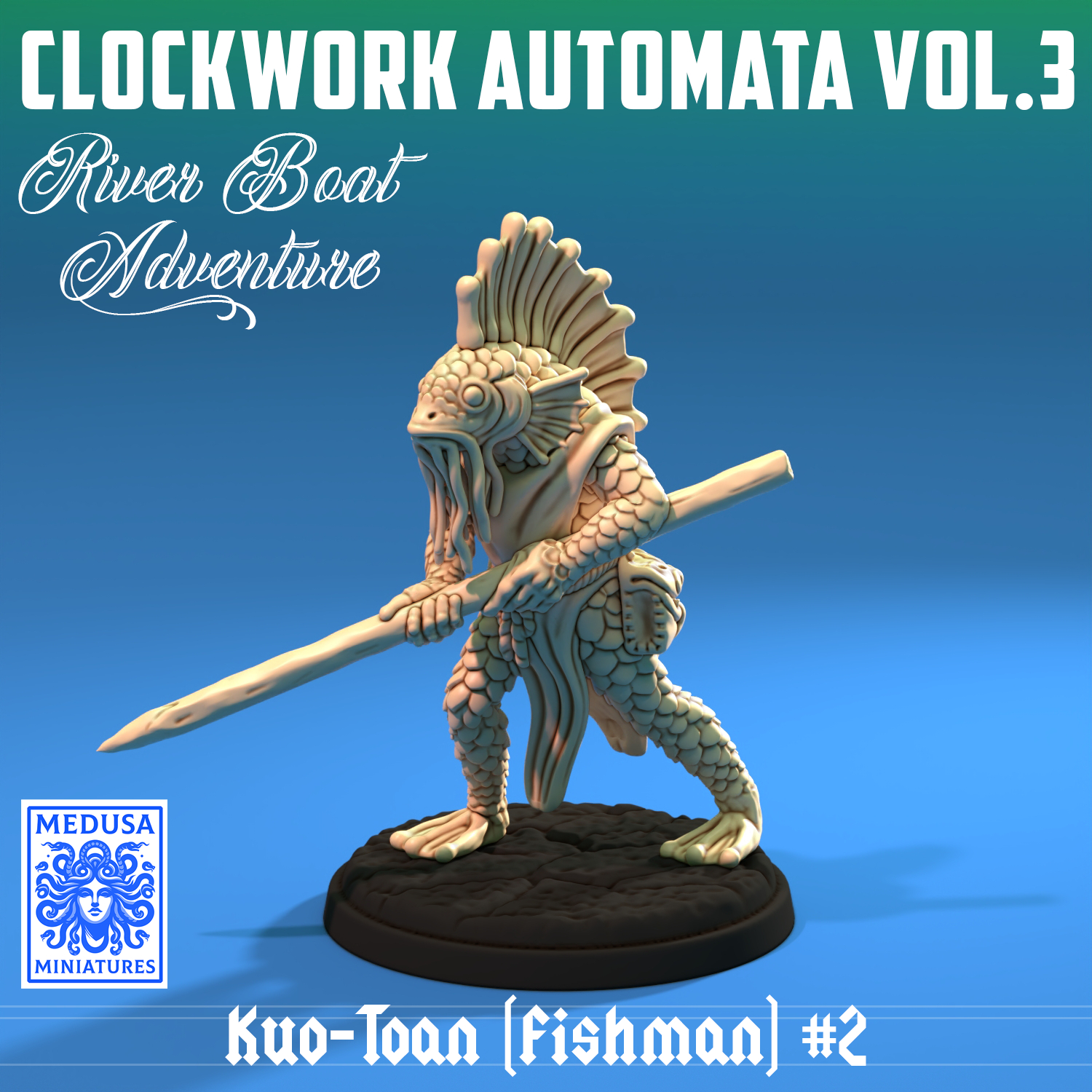 Kuo-Toa Spear-Hunter – Deep Sea Creature Miniature for Resin Printing