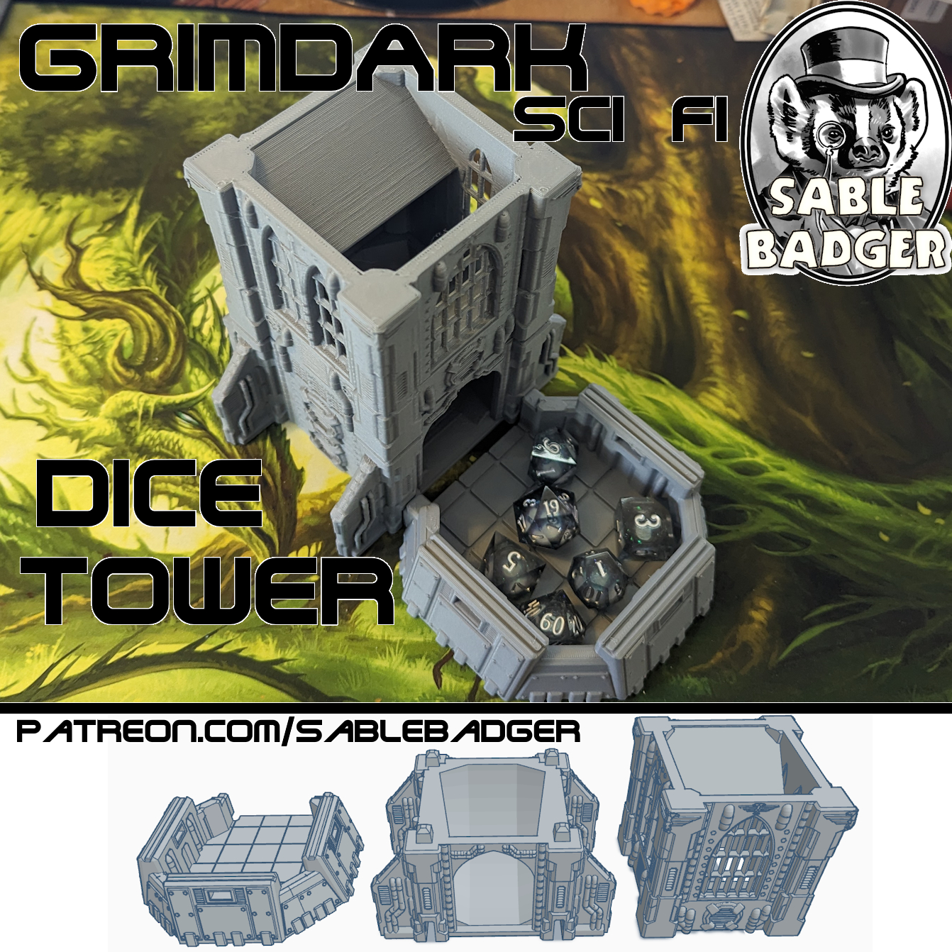Grimdark Sci Fi Dice Tower