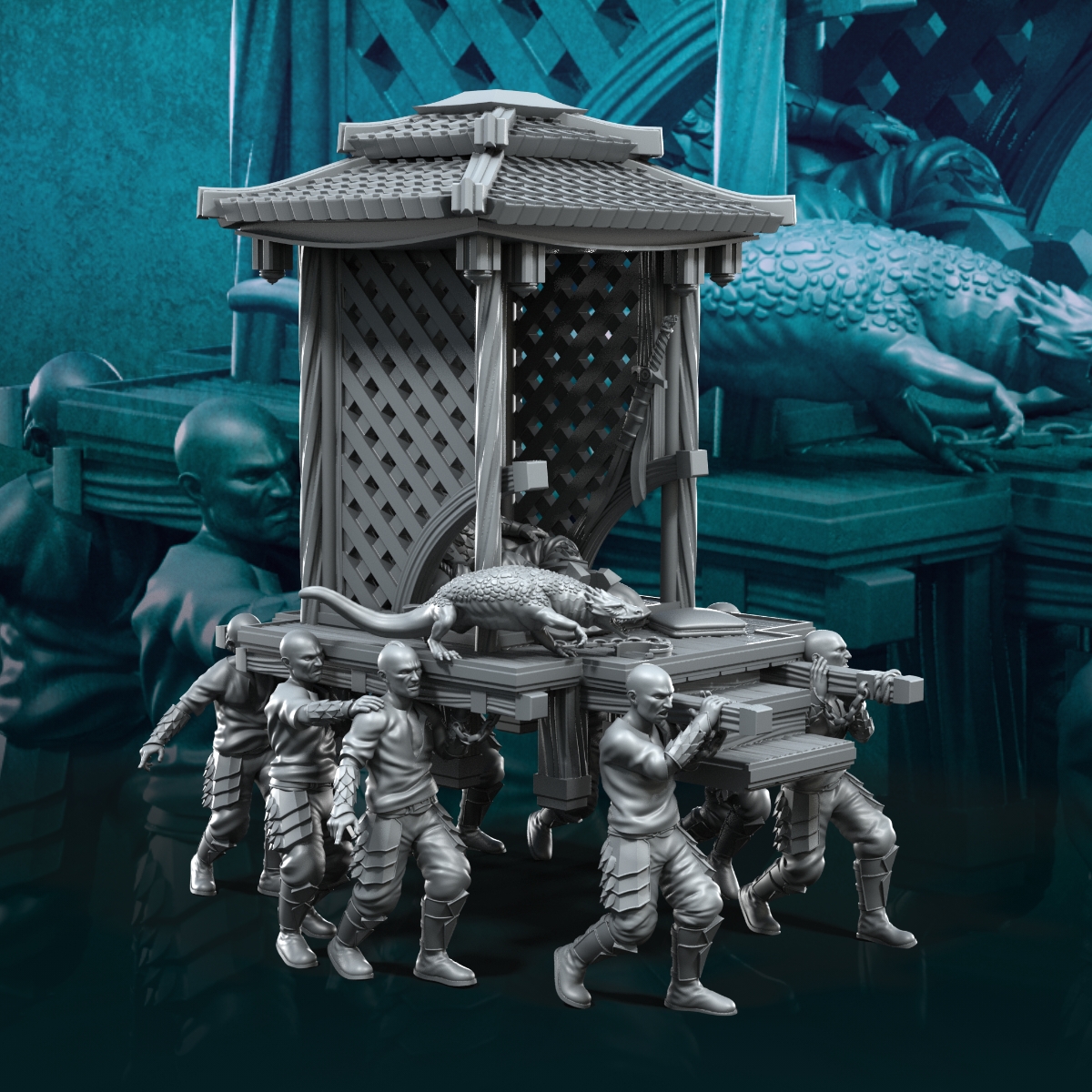 Dragon Army King on palanquin - Versión A | Dragon Army | Fantasy